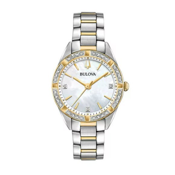 Bulova Accessories - Bulova Sutton Diamond Stainless Steel Watch